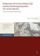 Properzens 'Vertumnus'-Elegie (4,2) und das Dichtungsprogramm des vierten Buches