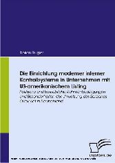 Die Einrichtung moderner interner Kontrollsysteme in Unternehmen mit US-amerikanischem Listing