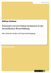 Potenzial von Live-Online-Seminaren in der betrieblichen Weiterbildung