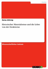 Historischer Materialismus und die Lehre von der Denkweise