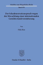 Der Schadensersatzanspruch wegen der Missachtung einer internationalen Gerichtsstandsvereinbarung.