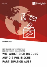 Wie wirkt sich Bildung auf die politische Partizipation aus? Formen und Einflussfaktoren des politischen Engagements