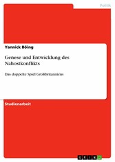 Genese und Entwicklung des Nahostkonflikts