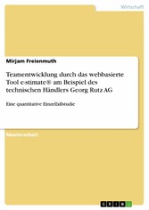 Teamentwicklung durch das webbasierte Tool e-stimate® am Beispiel des technischen Händlers Georg Rutz AG