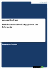 Verschiedene Anwendungsgebiete der Informatik