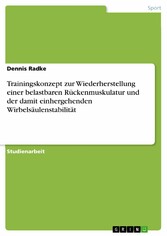 Trainingskonzept zur Wiederherstellung einer belastbaren Rückenmuskulatur und der damit einhergehenden Wirbelsäulenstabilität