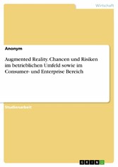 Augmented Reality. Chancen und Risiken im betrieblichen Umfeld sowie im Consumer- und Enterprise Bereich