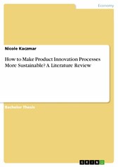 How to Make Product Innovation Processes More Sustainable? A Literature Review