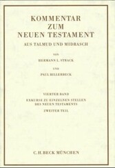 Kommentar zum Neuen Testament aus Talmud und Midrasch Bd. 4: Exkurse zu einzelnen Stellen des Neuen Testaments