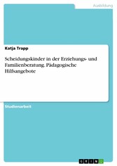 Scheidungskinder in der Erziehungs- und Familienberatung. Pädagogische Hilfsangebote