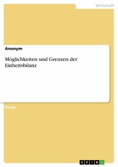 Möglichkeiten und Grenzen der Einheitsbilanz