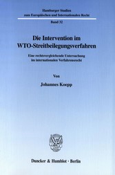 Die Intervention im WTO-Streitbeilegungsverfahren.