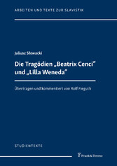 Die Tragödien 'Beatrix Cenci' und 'Lilla Weneda'