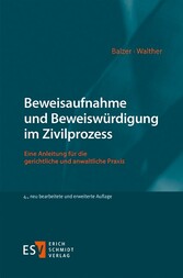 Beweisaufnahme und Beweiswürdigung im Zivilprozess