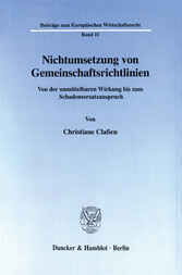 Nichtumsetzung von Gemeinschaftsrichtlinien.