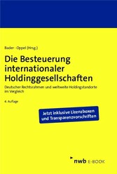 Die Besteuerung internationaler Holdinggesellschaften