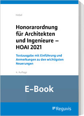 Honorarordnung für Architekten und Ingenieure - HOAI 2021 (E-Book)