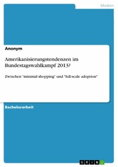 Amerikanisierungstendenzen im Bundestagswahlkampf 2013?