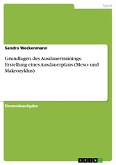 Grundlagen des Ausdauertrainings. Erstellung eines Ausdauerplans (Meso- und Makrozyklus)