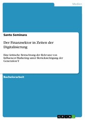 Der Finanzsektor in Zeiten der Digitalisierung