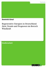 Regenerative Energien in Deutschland. Ziele, Trends und Prognosen im Bereich Windkraft