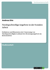 Niedrigschwellige Angebote in der Sozialen Arbeit