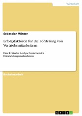 Erfolgsfaktoren für die Förderung von Vertriebsmitarbeitern