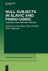 Null Subjects in Slavic and Finno-Ugric