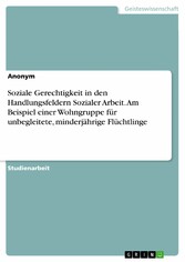 Soziale Gerechtigkeit in den Handlungsfeldern Sozialer Arbeit. Am Beispiel einer Wohngruppe für unbegleitete, minderjährige Flüchtlinge