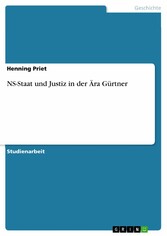 NS-Staat und Justiz in der Ära Gürtner