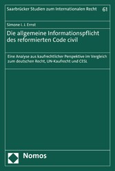 Die allgemeine Informationspflicht des reformierten Code civil