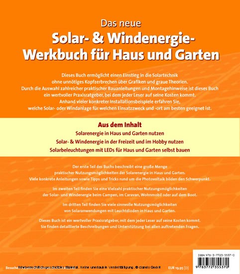 Das neue Solar- & Windenergie Werkbuch in Haus und Garten