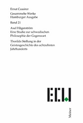 Axel Hägerström. Eine Studie zur schwedischen Philosophie der Gegenwart