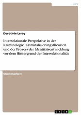 Intersektionale Perspektive in der Kriminologie. Kriminalisierungstheorien und der Prozess der Identitätsentwicklung vor dem Hintergrund der Intersektionalität