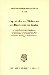 Organisation der Ministerien des Bundes und der Länder.