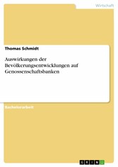 Auswirkungen der Bevölkerungsentwicklungen  auf  Genossenschaftsbanken