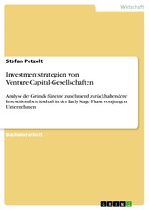 Investmentstrategien von Venture-Capital-Gesellschaften