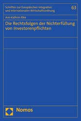 Die Rechtsfolgen der Nichterfüllung von Investorenpflichten