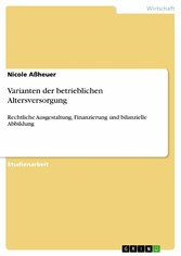 Varianten der betrieblichen Altersversorgung