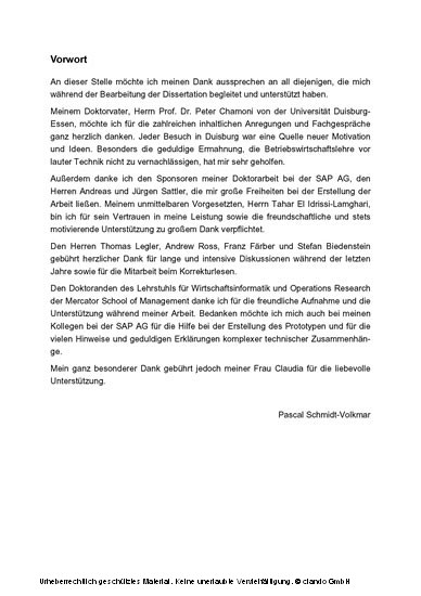 Betriebswirtschaftliche Analyse auf operationalen Daten