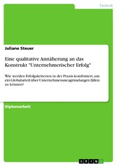 Eine qualitative Annäherung an das Konstrukt 'Unternehmerischer Erfolg'