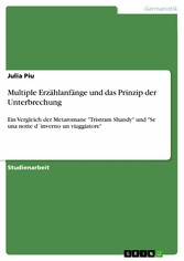 Multiple Erzählanfänge und das Prinzip der Unterbrechung