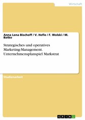 Strategisches und operatives Marketing-Management. Unternehmensplanspiel Markstrat