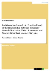 Bad Vision, No Growth - An Empirical Study of the Relationship between Founders' Growth Motivation, Vision Statements and Venture Growth at Internet Start-ups