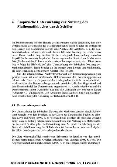 Das Mathematikbuch als Instrument des Schülers