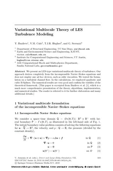 Direct and Large-Eddy Simulation VII