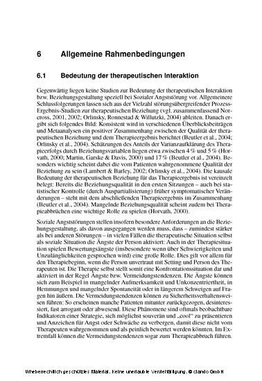 Evidenzbasierte Leitlinie zur Psychotherapie der Sozialen Angststörung