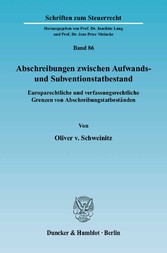 Abschreibungen zwischen Aufwands- und Subventionstatbestand.