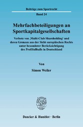 Mehrfachbeteiligungen an Sportkapitalgesellschaften.