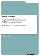 Vergleichende Betrachtung von Wohlfahrtsstaattypologien